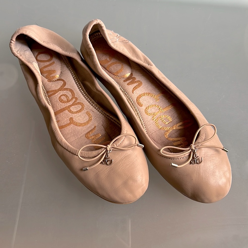 Sam Edelman Felicia ballet flat Nude Leather Sz.8 like NIB